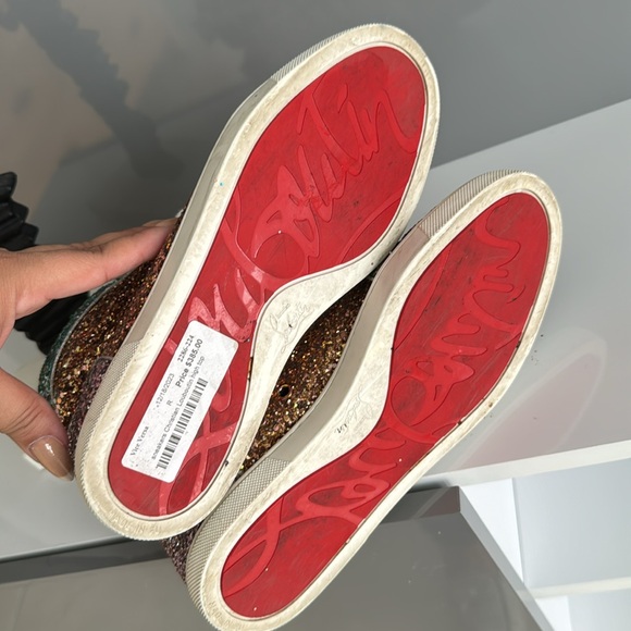 ✨Host Pick ✨Christian Louboutin Bip Bip Glitter Womens Orlato Flat - Picture 4 of 7